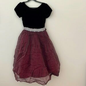 COPY - Susanne Lively Designs Velvet Tulle Sequin LongDress - Girls Size 8